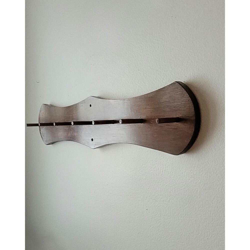 Vintage Wood Wall Rack: 7 Peg Hooks, 18-Inch Wide Coat Hat Organizer - Picture 7 of 9